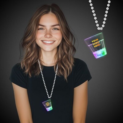 2 Oz. Lite-Up Rainbow Shot Glass w/J-Hook