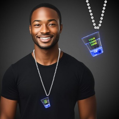 Blue LED 2 Oz. Shot Glass Medallion